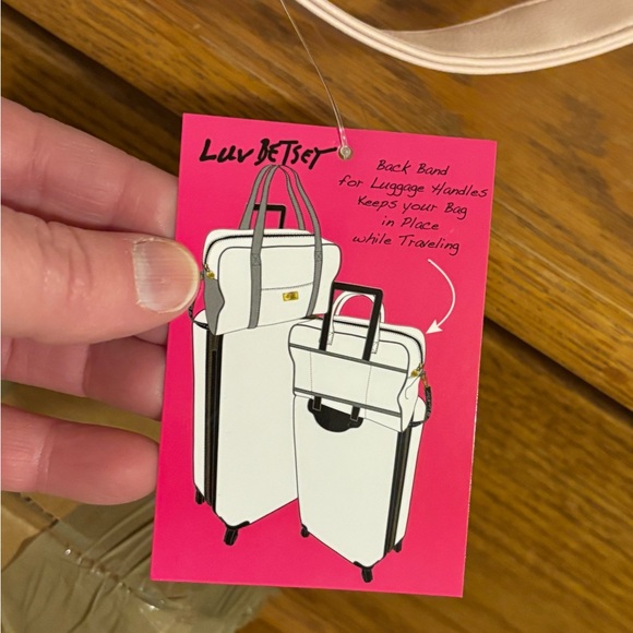 Betsy Johnson Quilted Pink Cherry Bow Weekender - Picture 9 of 9